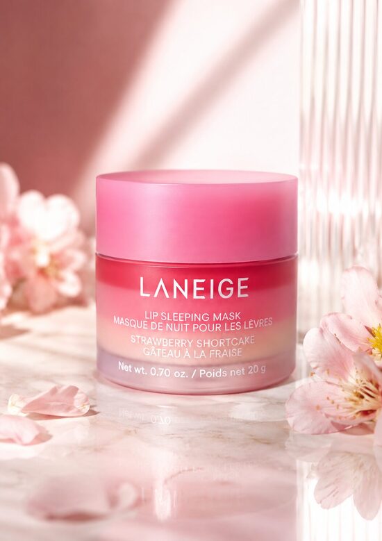 Laneige – Strawberry Shortcake Lip Sleeping Mask – Nocna maska do ust o aromacie truskawkowego ciasta – 20g